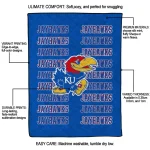 kansas jayhawks bold red blue quilt blanket best selling