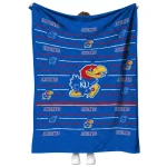 kansas jayhawks handdrawn stripes blue quilt blanket best selling