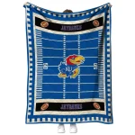 kansas jayhawks mickey player blue quilt blanket best selling