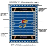 kansas jayhawks mickey player blue quilt blanket best selling