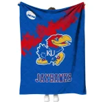 kansas jayhawks paint trail blue quilt blanket best selling
