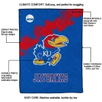 kansas jayhawks paint trail blue quilt blanket best selling