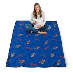 kansas jayhawks solid classic blue quilt blanket best selling