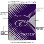 kansas state wildcats arrow layers purple quilt blanket best selling
