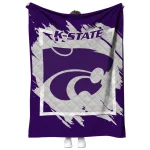 kansas state wildcats block border purple quilt blanket best selling