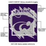 kansas state wildcats block border purple quilt blanket best selling