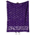 kansas state wildcats brick grid purple quilt blanket best selling