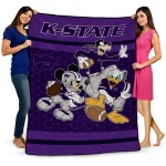 kansas state wildcats disney football purple quilt blanket best selling