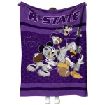 kansas state wildcats disney football purple quilt blanket best selling
