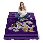 kansas state wildcats disney football purple quilt blanket best selling