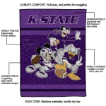 kansas state wildcats disney football purple quilt blanket best selling