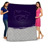 kansas state wildcats dot illusion purple quilt blanket best selling
