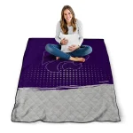 kansas state wildcats dot illusion purple quilt blanket best selling