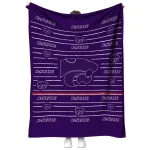 kansas state wildcats handdrawn stripes purple quilt blanket best selling