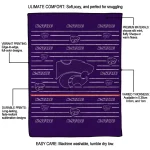 kansas state wildcats handdrawn stripes purple quilt blanket best selling