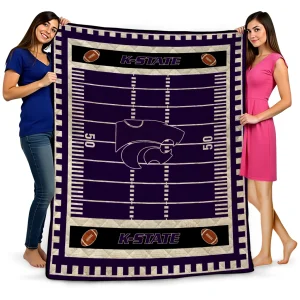 kansas state wildcats mickey player purple quilt blanket best selling