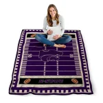 kansas state wildcats mickey player purple quilt blanket best selling