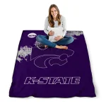 kansas state wildcats paint trail purple quilt blanket best selling