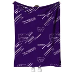 kansas state wildcats sketch lines purple quilt blanket best selling