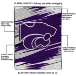kansas state wildcats wild lines purple white quilt blanket best selling