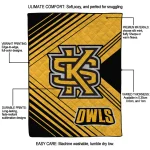 kennesaw state owls arrow layers gold quilt blanket best selling