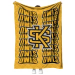 kennesaw state owls bold red gold quilt blanket best selling
