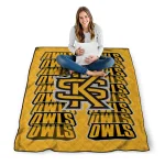 kennesaw state owls bold red gold quilt blanket best selling
