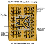 kennesaw state owls bold red gold quilt blanket best selling