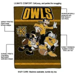 kennesaw state owls disney football gold quilt blanket best selling