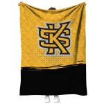 kennesaw state owls dot illusion gold quilt blanket best selling