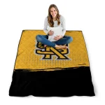 kennesaw state owls dot illusion gold quilt blanket best selling