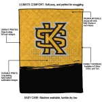 kennesaw state owls dot illusion gold quilt blanket best selling