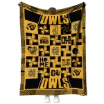kennesaw state owls helmet heart gold quilt blanket best selling