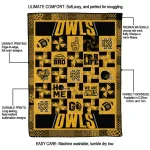 kennesaw state owls helmet heart gold quilt blanket best selling