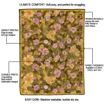 kennesaw state owls hibiscus foliage gold quilt blanket best selling