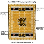 kennesaw state owls mickey player gold quilt blanket best selling