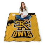 kennesaw state owls paint trail gold quilt blanket best selling