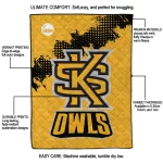 kennesaw state owls paint trail gold quilt blanket best selling