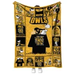 kennesaw state owls snoopy love gold quilt blanket best selling
