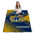 kent state golden flashes arrow layers navy blue quilt blanket best selling