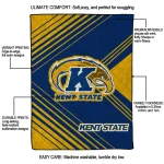 kent state golden flashes arrow layers navy blue quilt blanket best selling