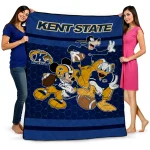 kent state golden flashes disney football navy blue quilt blanket best selling