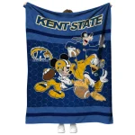 kent state golden flashes disney football navy blue quilt blanket best selling