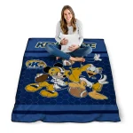 kent state golden flashes disney football navy blue quilt blanket best selling