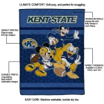 kent state golden flashes disney football navy blue quilt blanket best selling