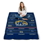 kent state golden flashes handdrawn stripes navy blue quilt blanket best selling
