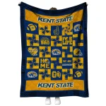 kent state golden flashes helmet heart navy blue quilt blanket best selling