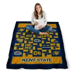 kent state golden flashes helmet heart navy blue quilt blanket best selling