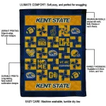 kent state golden flashes helmet heart navy blue quilt blanket best selling