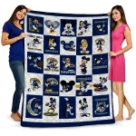 kent state golden flashes mickey mouse motif navy blue white quilt blanket best selling